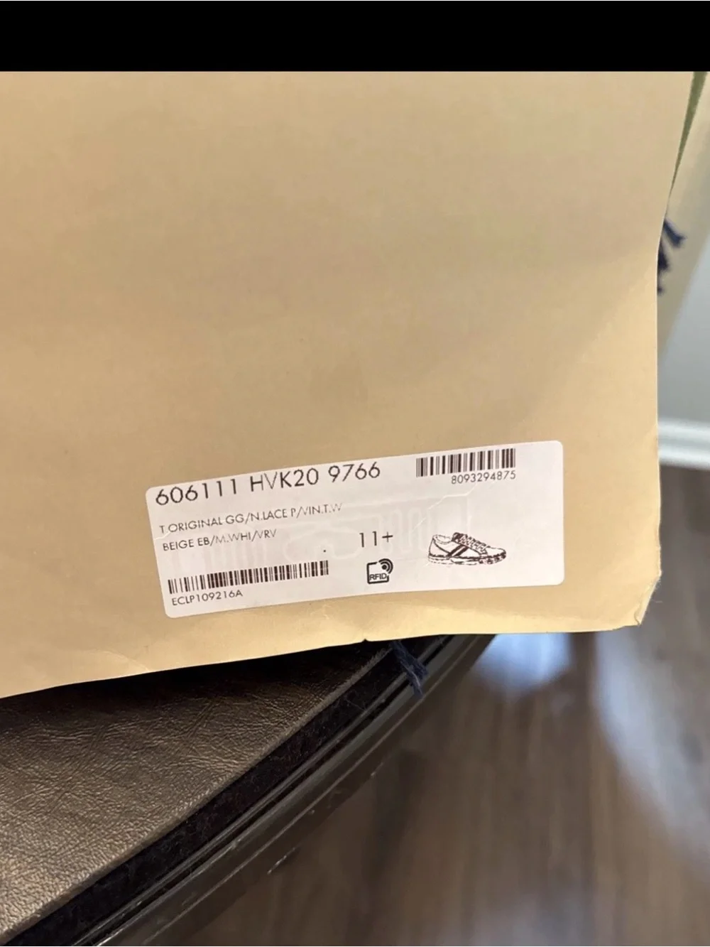 Gucci Beige GG Canvas Low-Top Sneakers with Green-Red Web Stripe